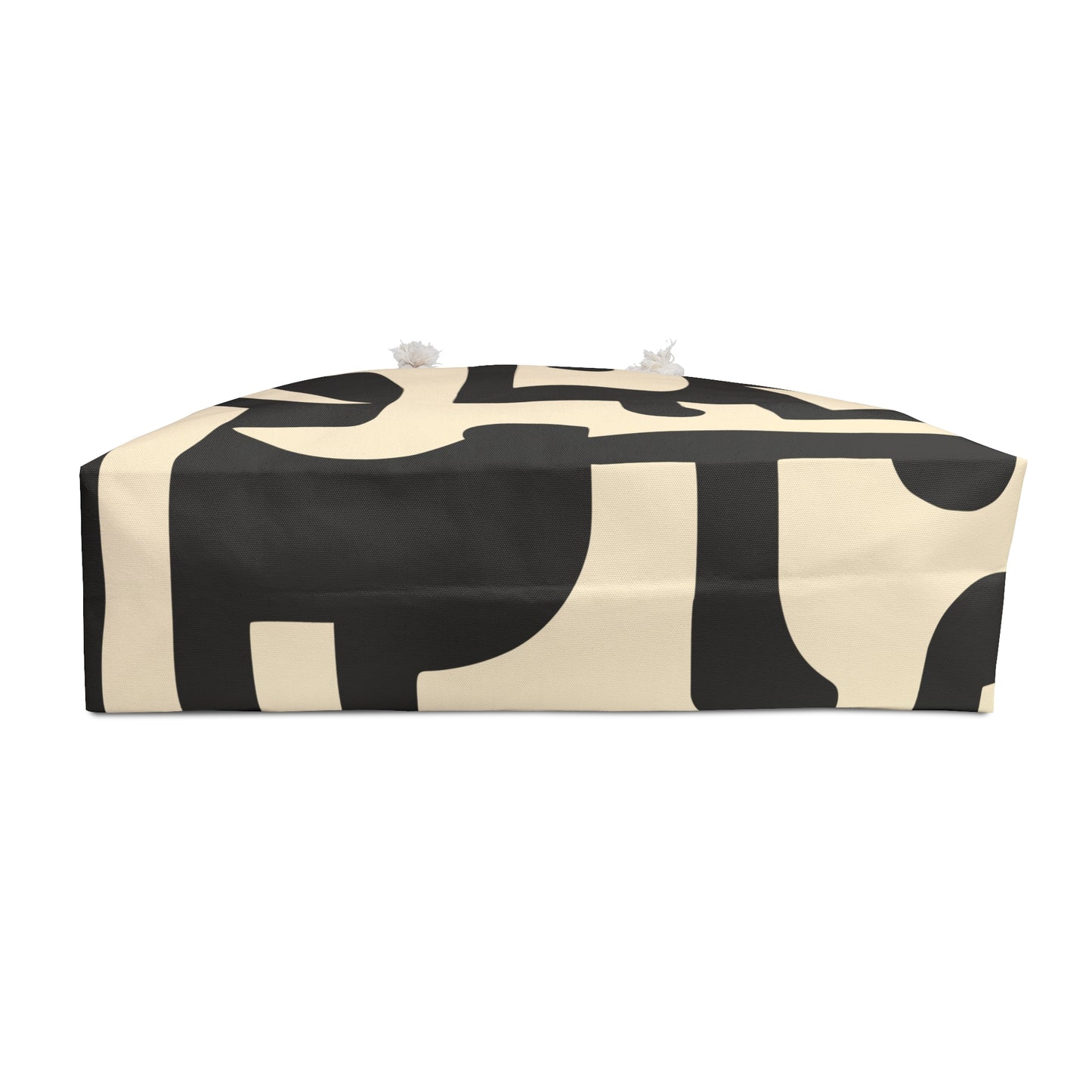 Bold Type Tote – Black & Cream Abstract Carryall