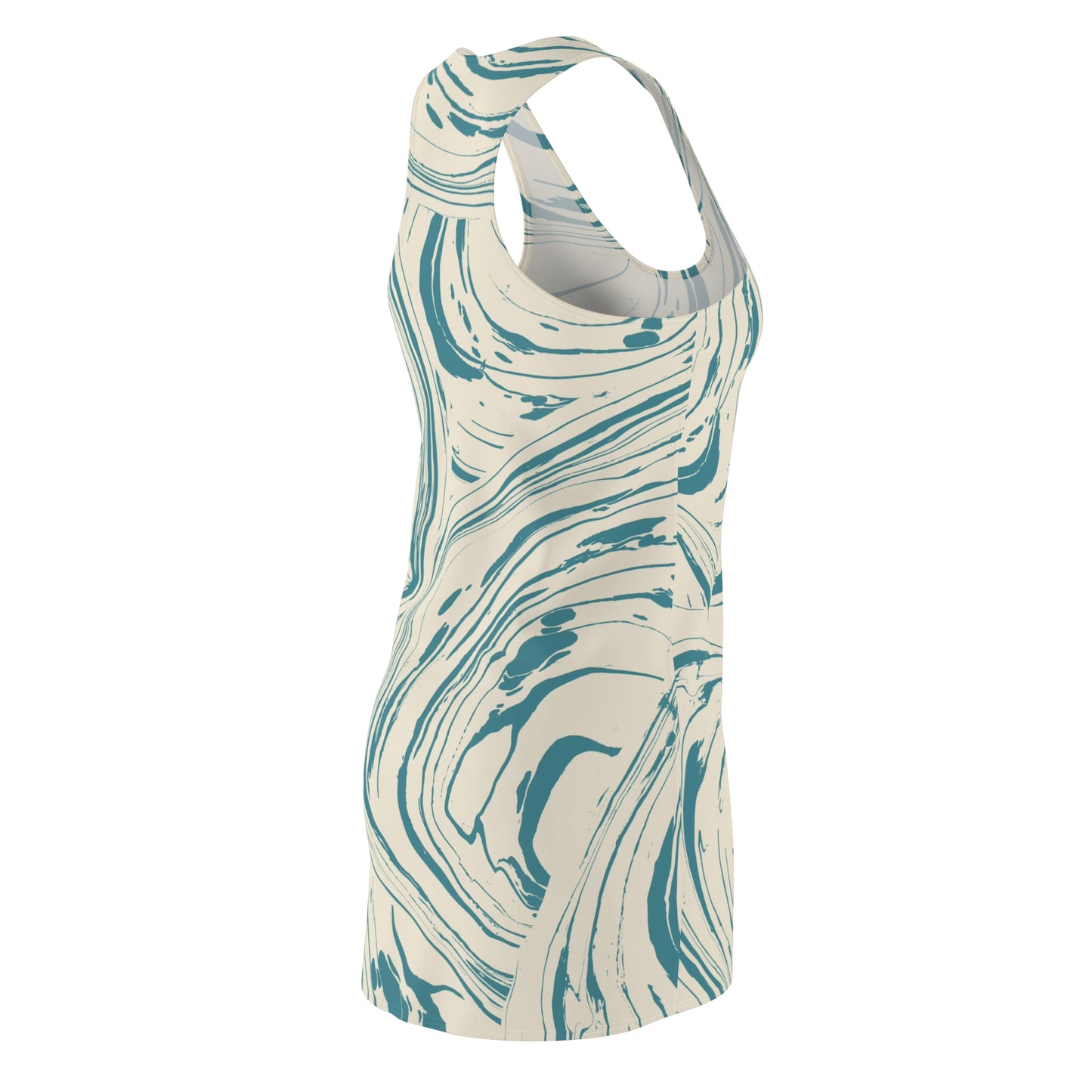 Marble Swirl Racerback Dress for Women - Casual Summer Style