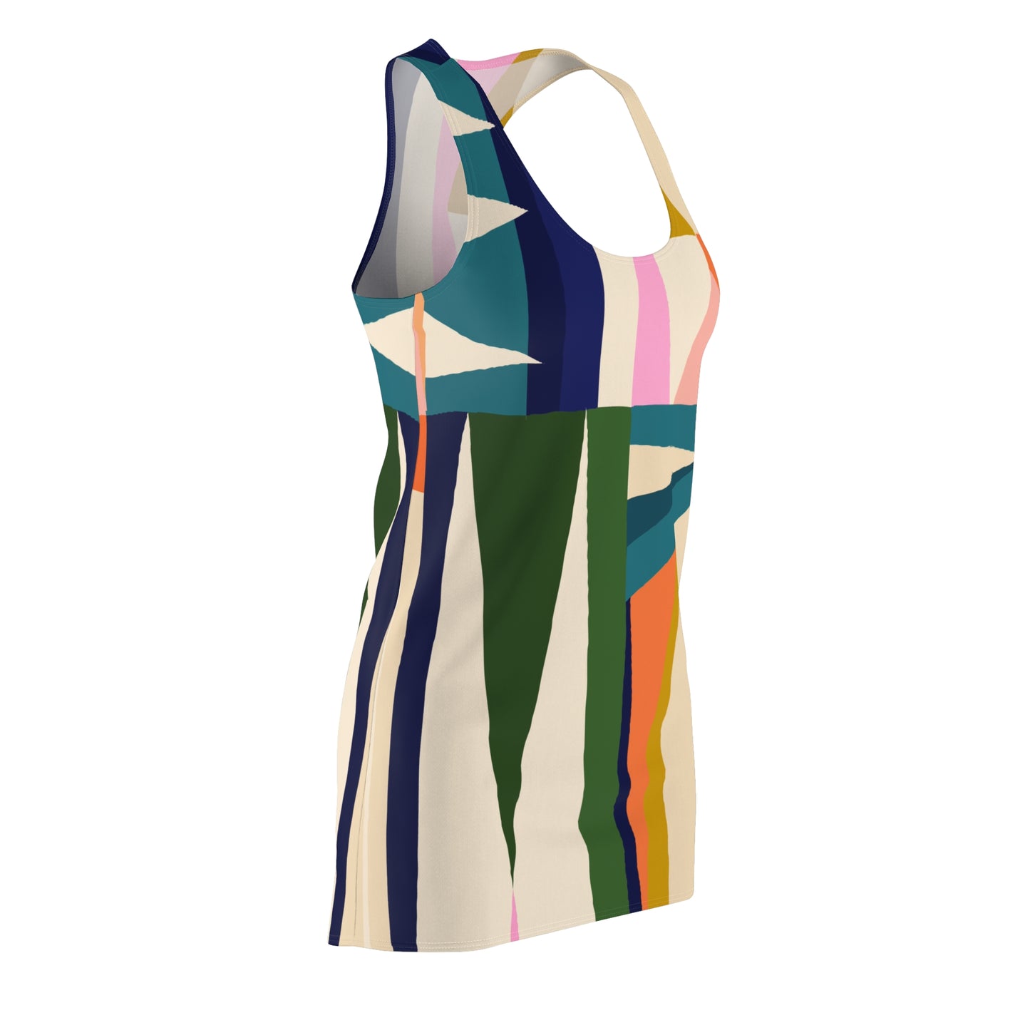 Colorful Abstract Racerback Dress for Summer Celebrations