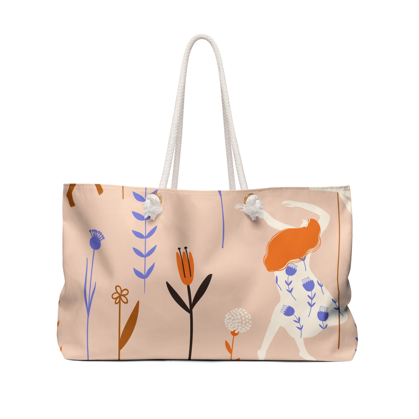 Floral Art Weekender Bag - Stylish Travel Tote for Weekend Getaways