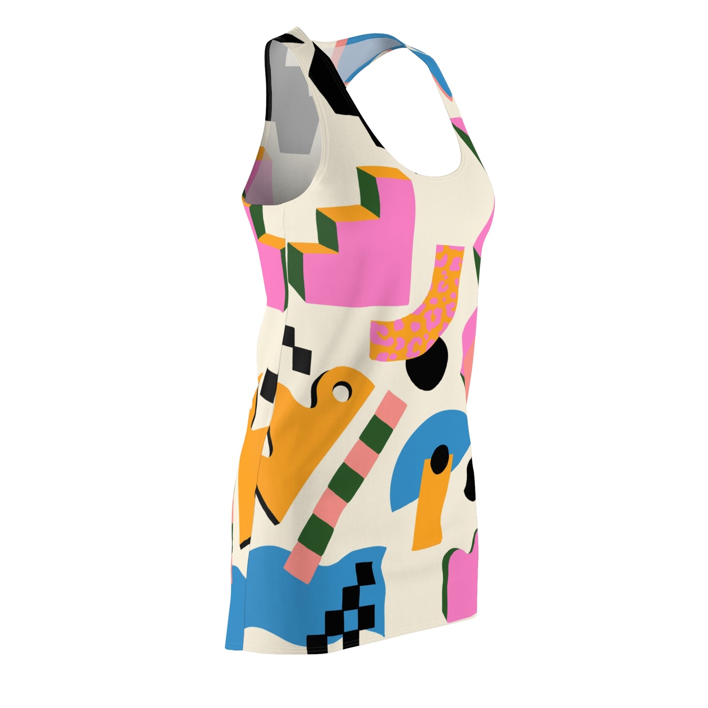 Playful Abstract Racerback Dress – Artsy, Bold & Lightweight for Summer