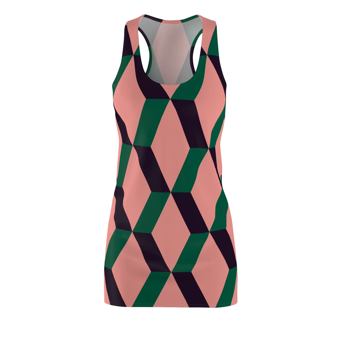 Bold Moves Racerback Dress – Retro Geometric Vibes | Lightweight & Flattering