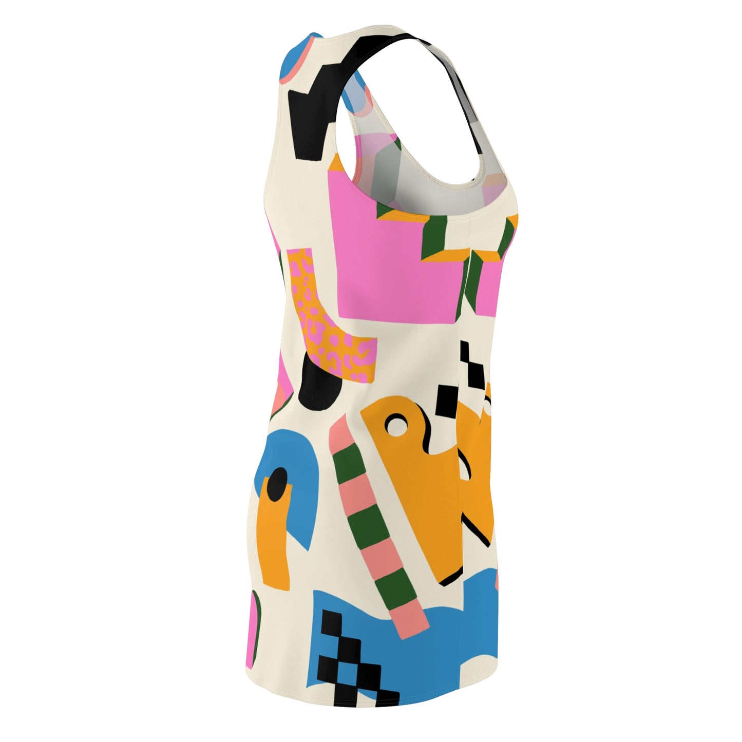 Playful Abstract Racerback Dress – Artsy, Bold & Lightweight for Summer