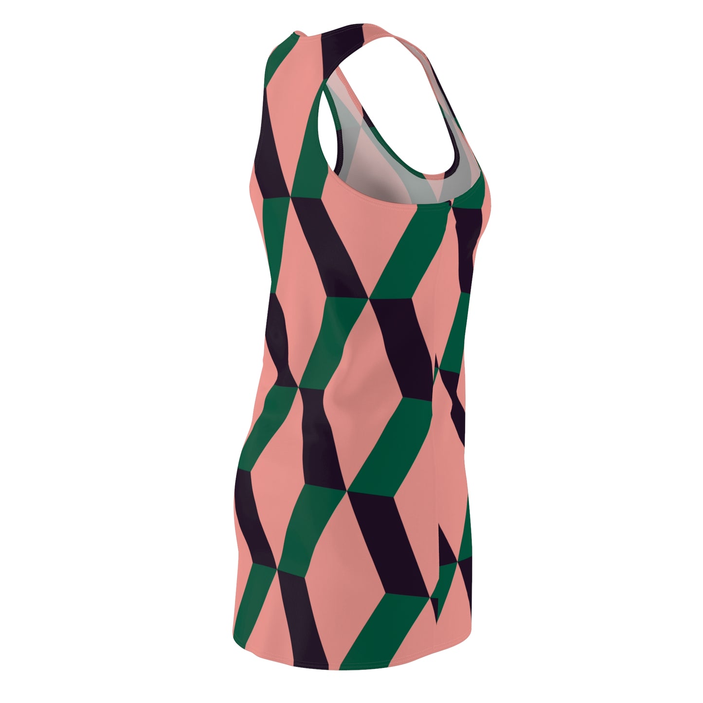 Bold Moves Racerback Dress – Retro Geometric Vibes | Lightweight & Flattering