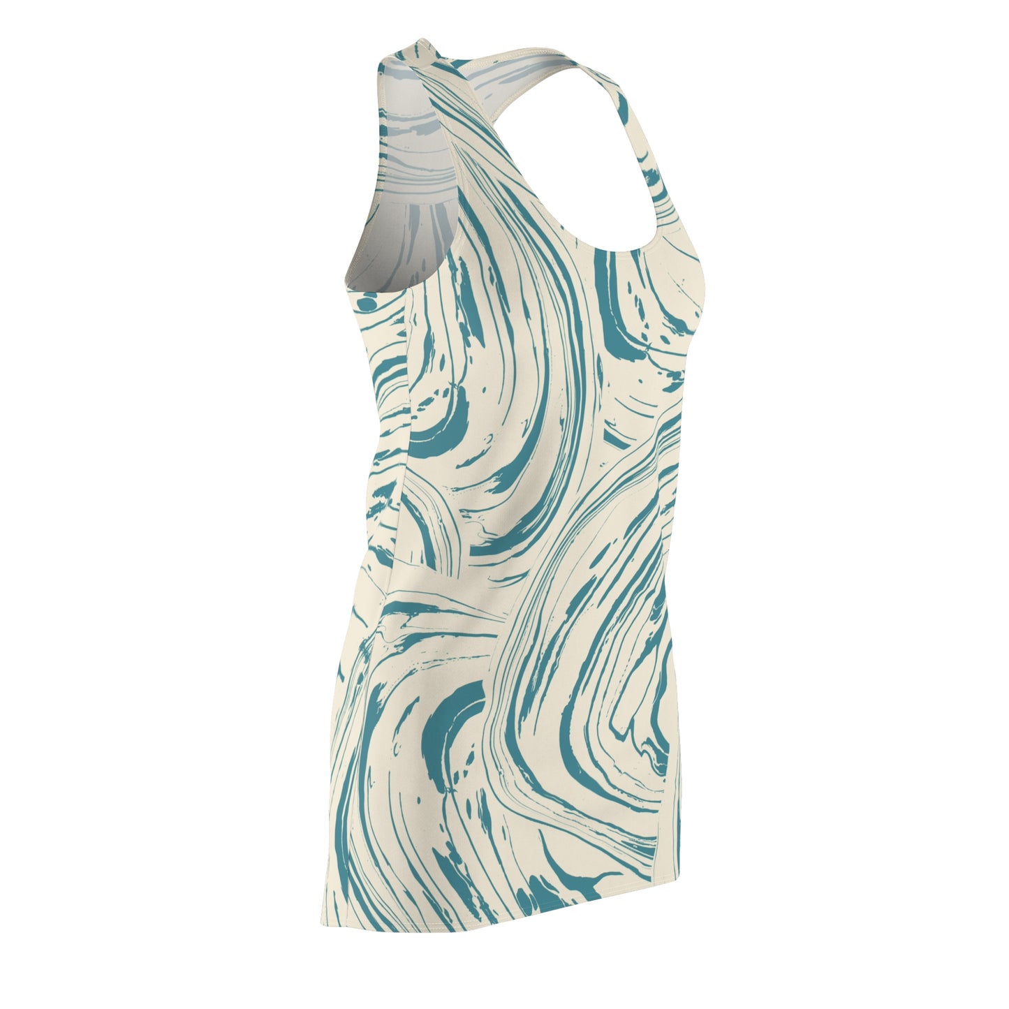 Marble Swirl Racerback Dress for Women - Casual Summer Style