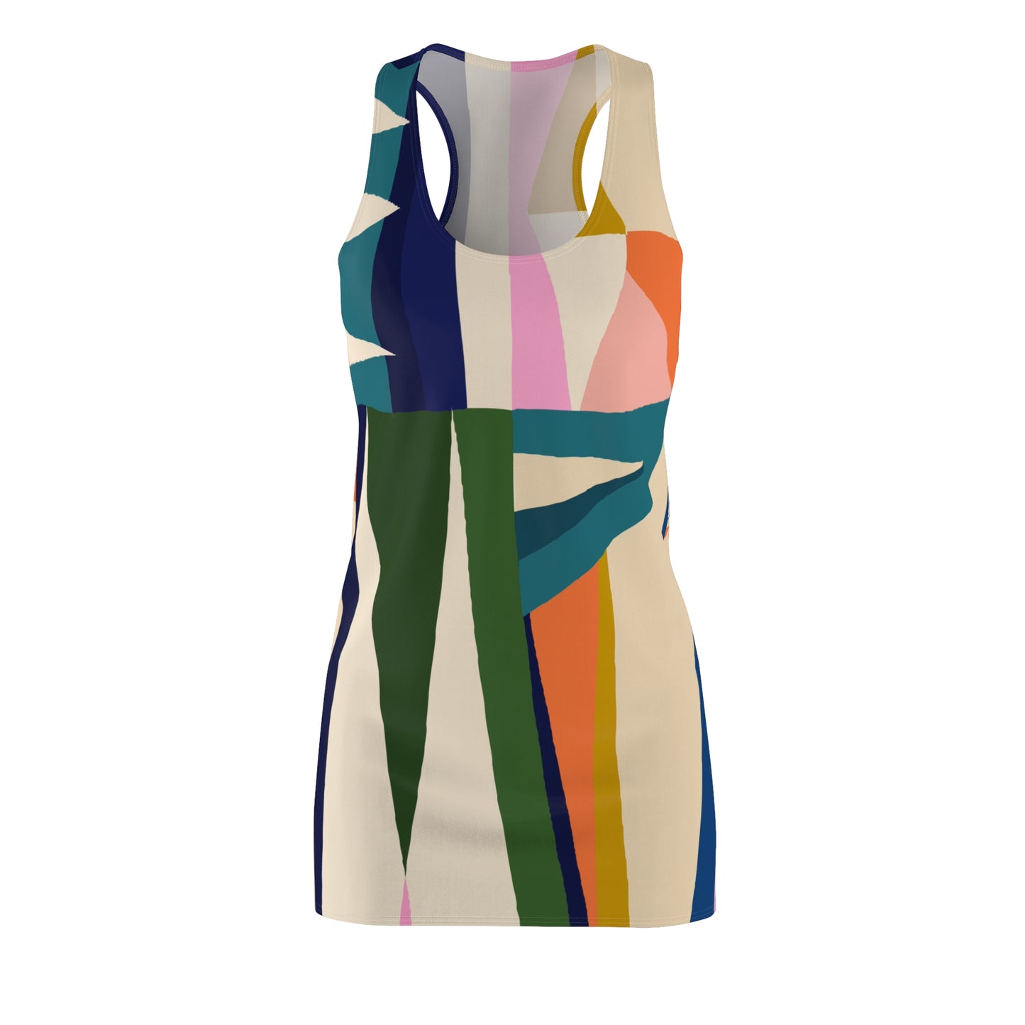Colorful Abstract Racerback Dress for Summer Celebrations