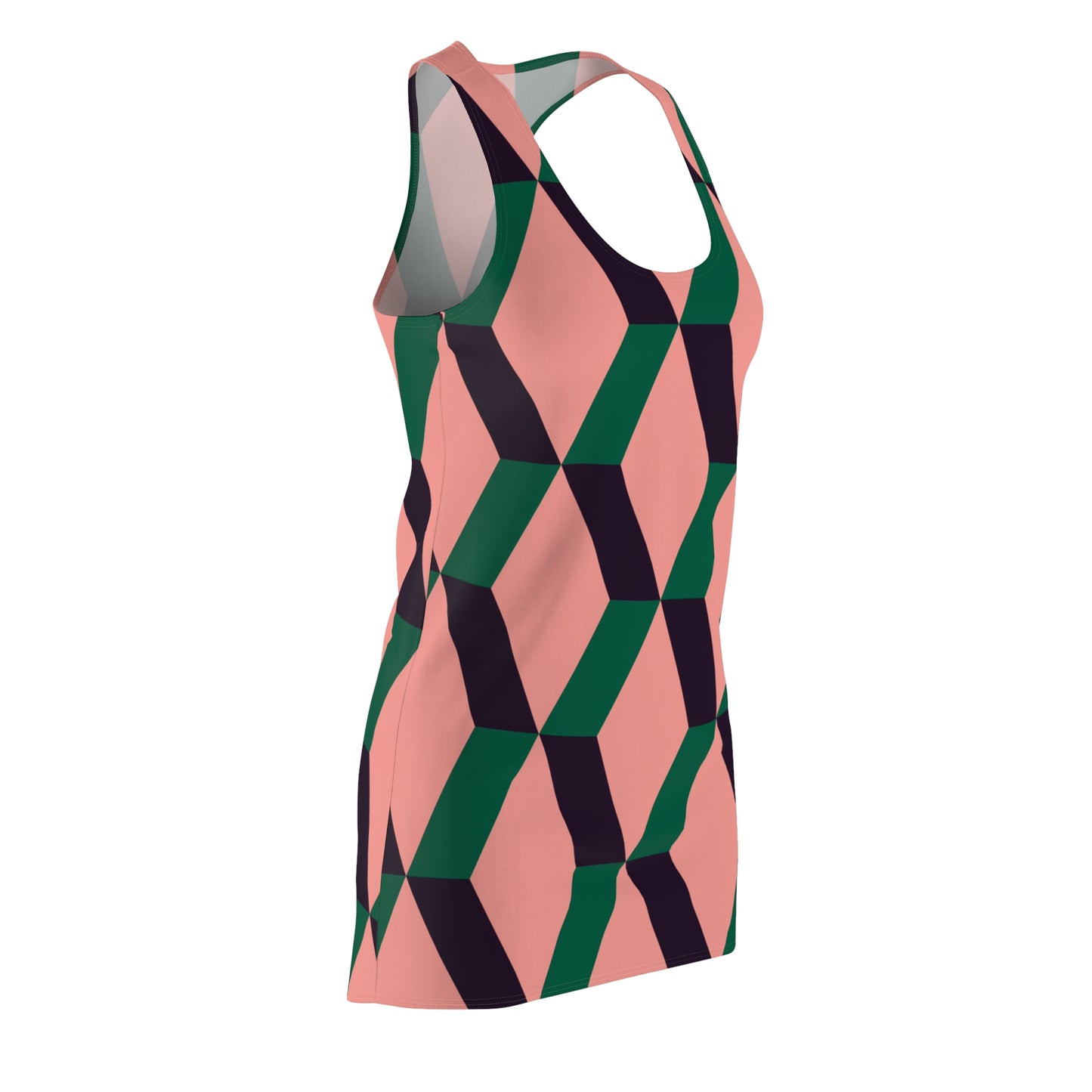 Bold Moves Racerback Dress – Retro Geometric Vibes | Lightweight & Flattering