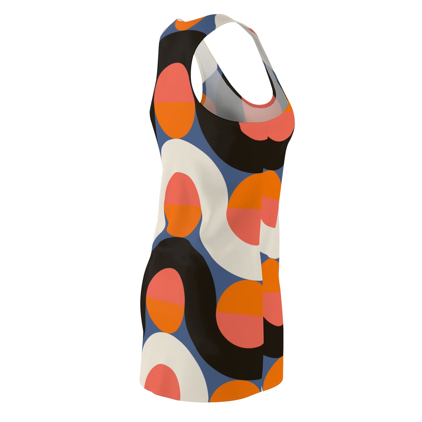 Sunset Pop Racerback Dress – Retro Circles | Lightweight & Eye-Catching