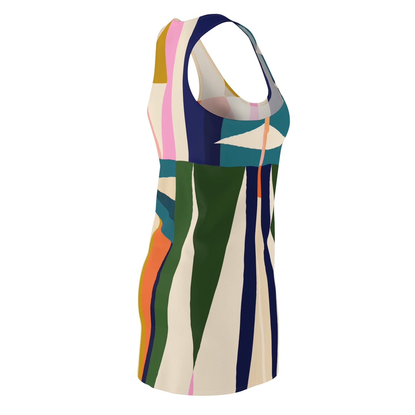 Colorful Abstract Racerback Dress for Summer Celebrations