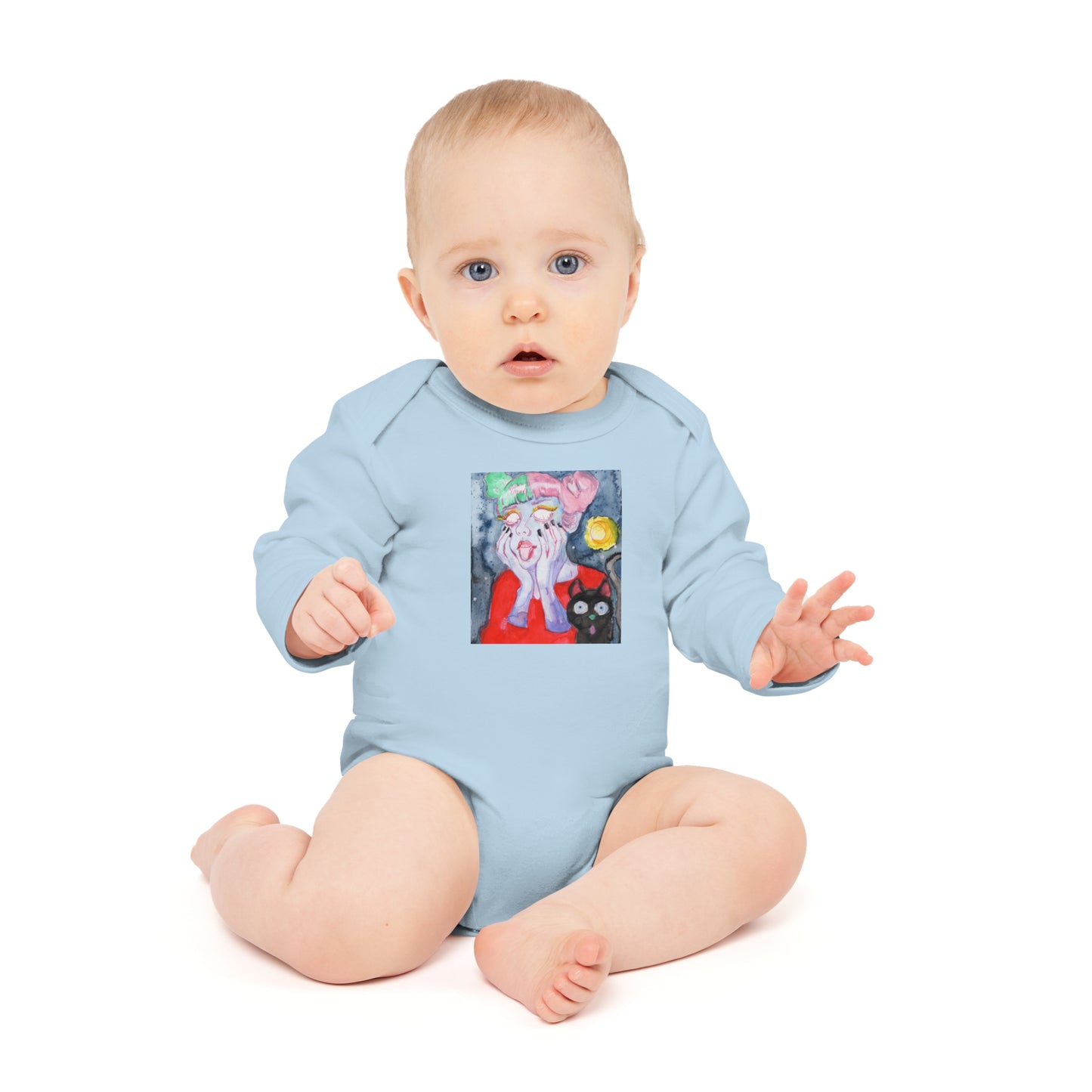 Moonlit Mischief - Baby Long-Sleeve Organic Bodysuit