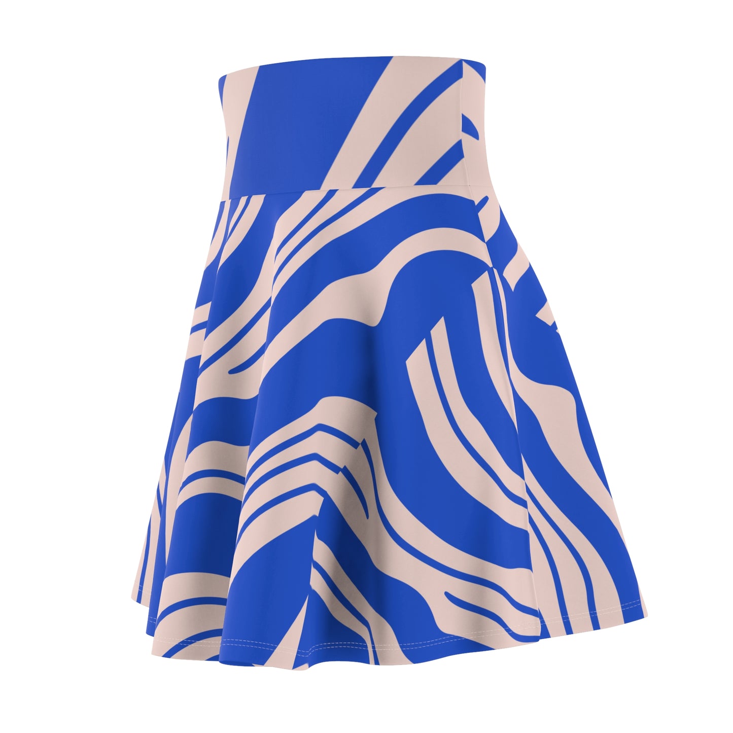 Liquid Motion Skirt – Abstract Flow | High Waist Fit