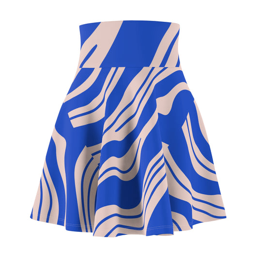 Liquid Motion Skirt – Abstract Flow | High Waist Fit