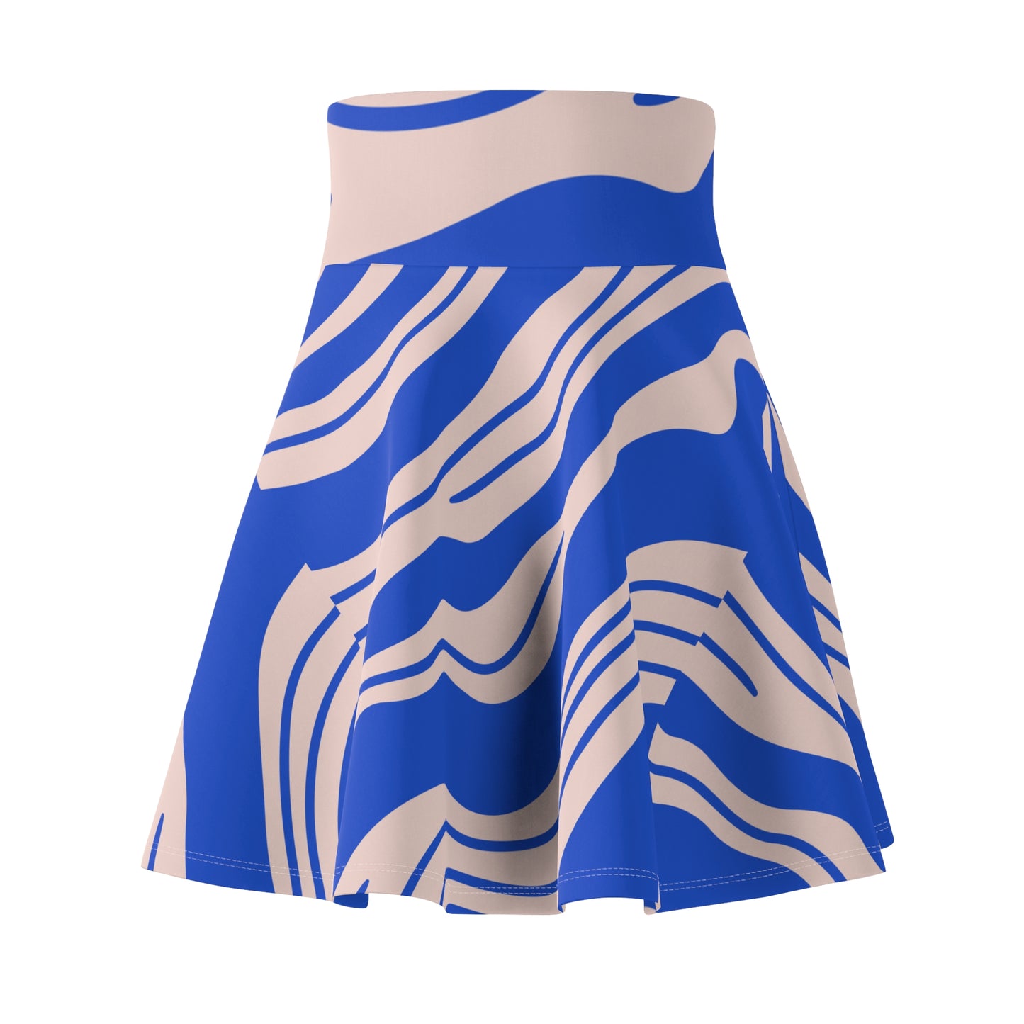 Liquid Motion Skirt – Abstract Flow | High Waist Fit