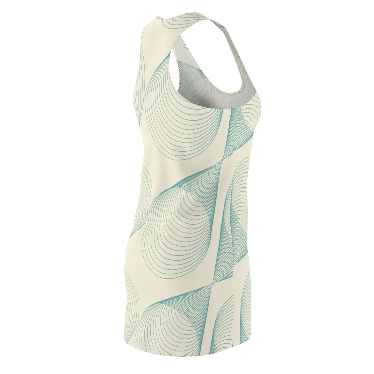 Sea Shell Flow Racerback Dress – Minimalist Line Art Print | Lightweight & Chic