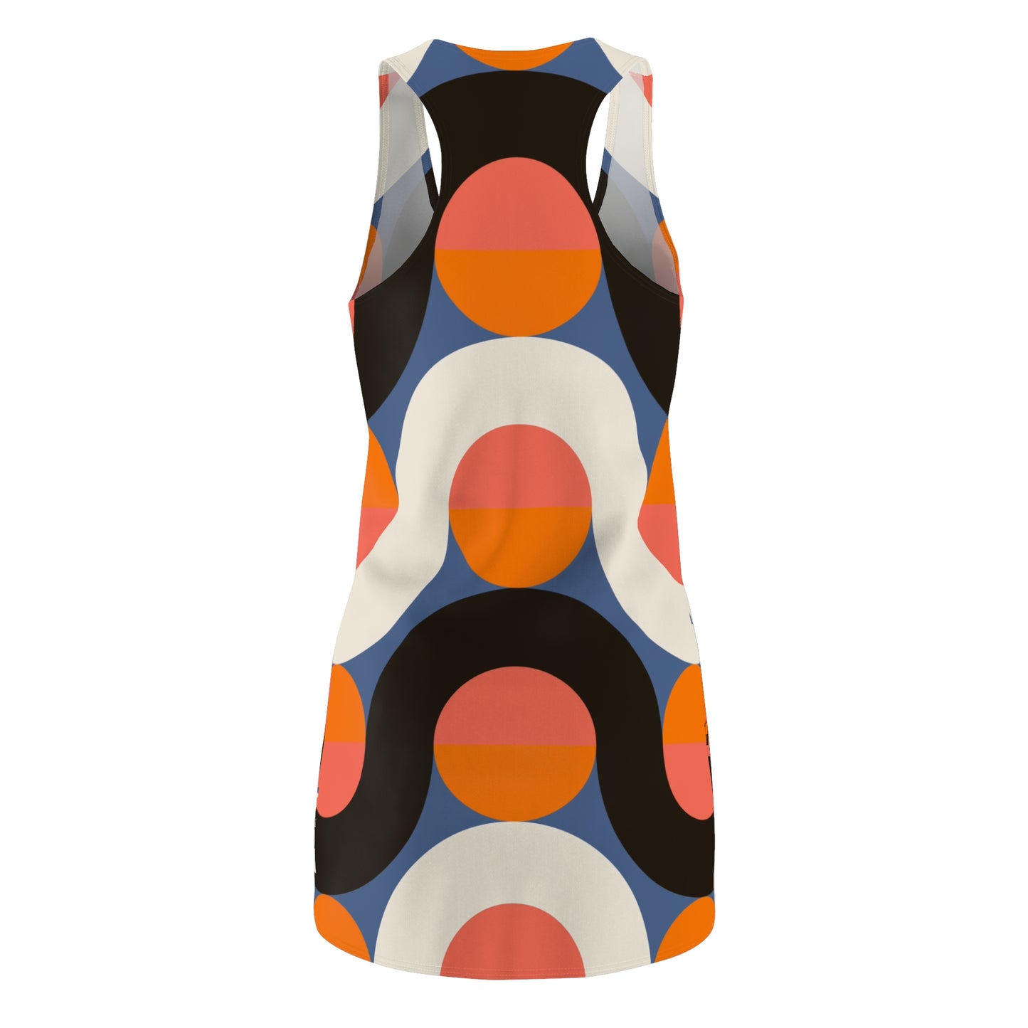 Sunset Pop Racerback Dress – Retro Circles | Lightweight & Eye-Catching