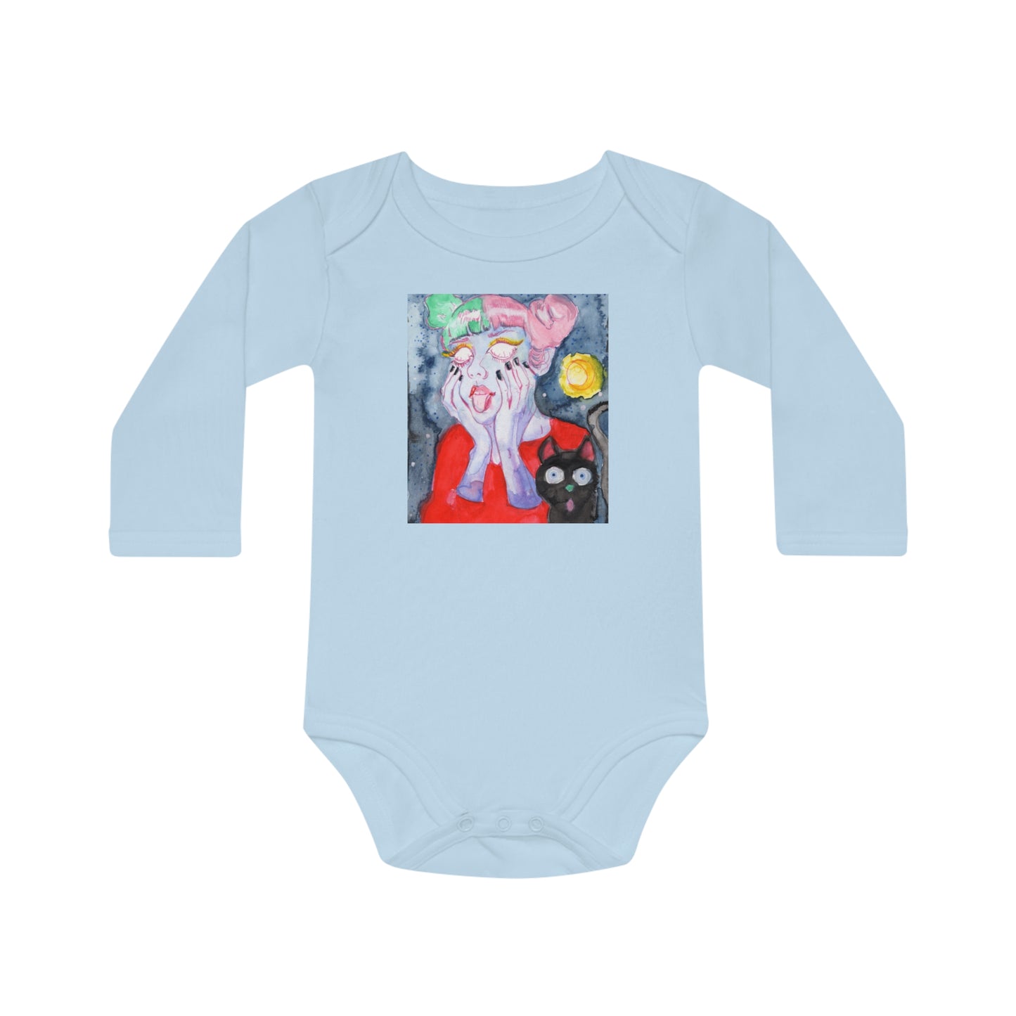 Moonlit Mischief - Baby Long-Sleeve Organic Bodysuit