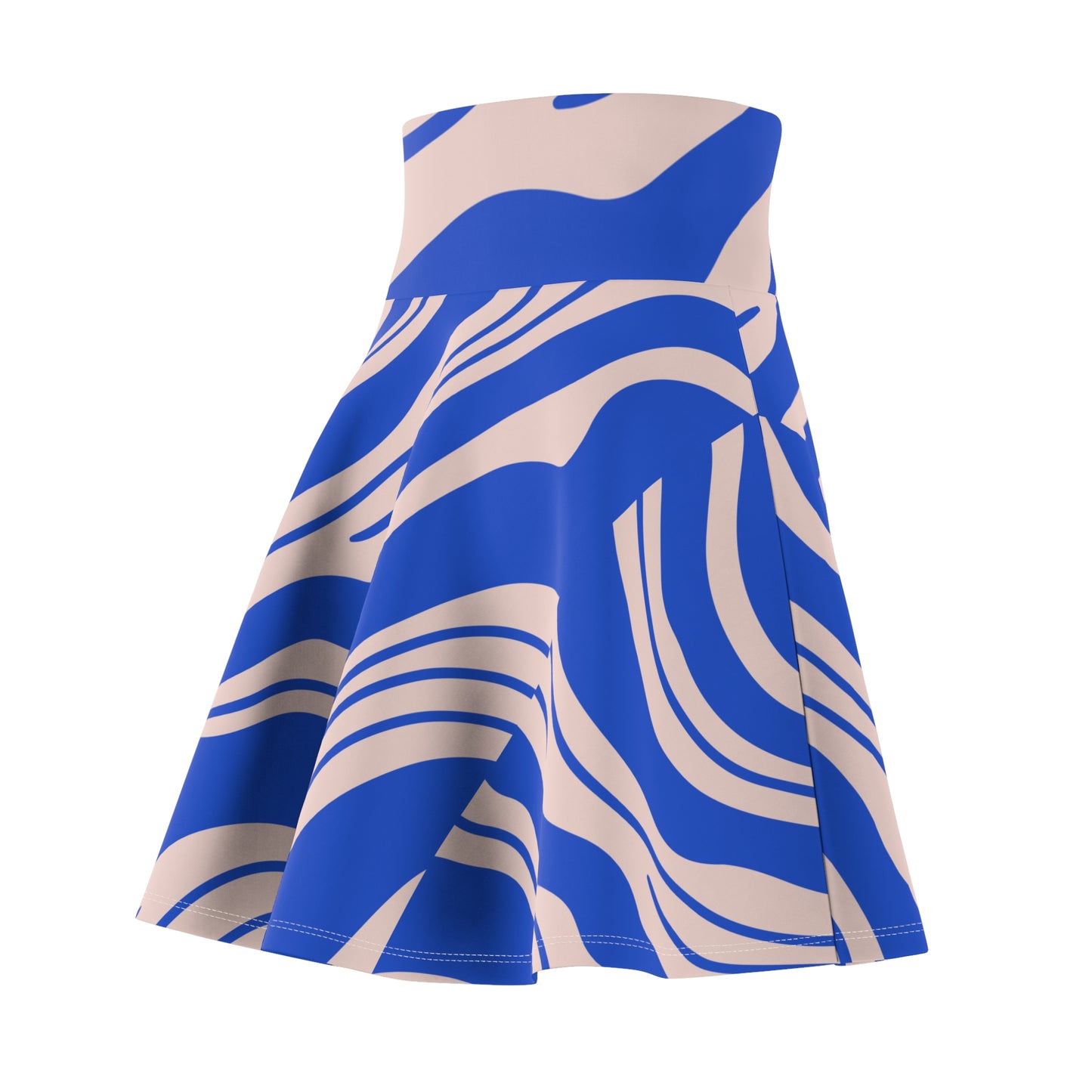 Liquid Motion Skirt – Abstract Flow | High Waist Fit