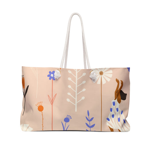 Floral Art Weekender Bag - Stylish Travel Tote for Weekend Getaways