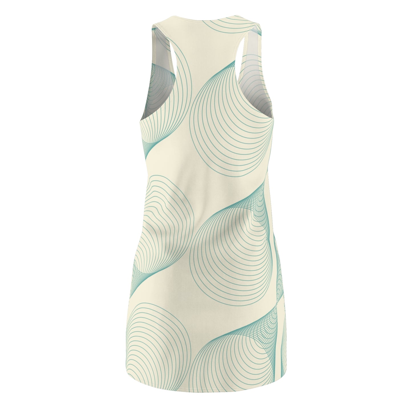 Sea Shell Flow Racerback Dress – Minimalist Line Art Print | Lightweight & Chic