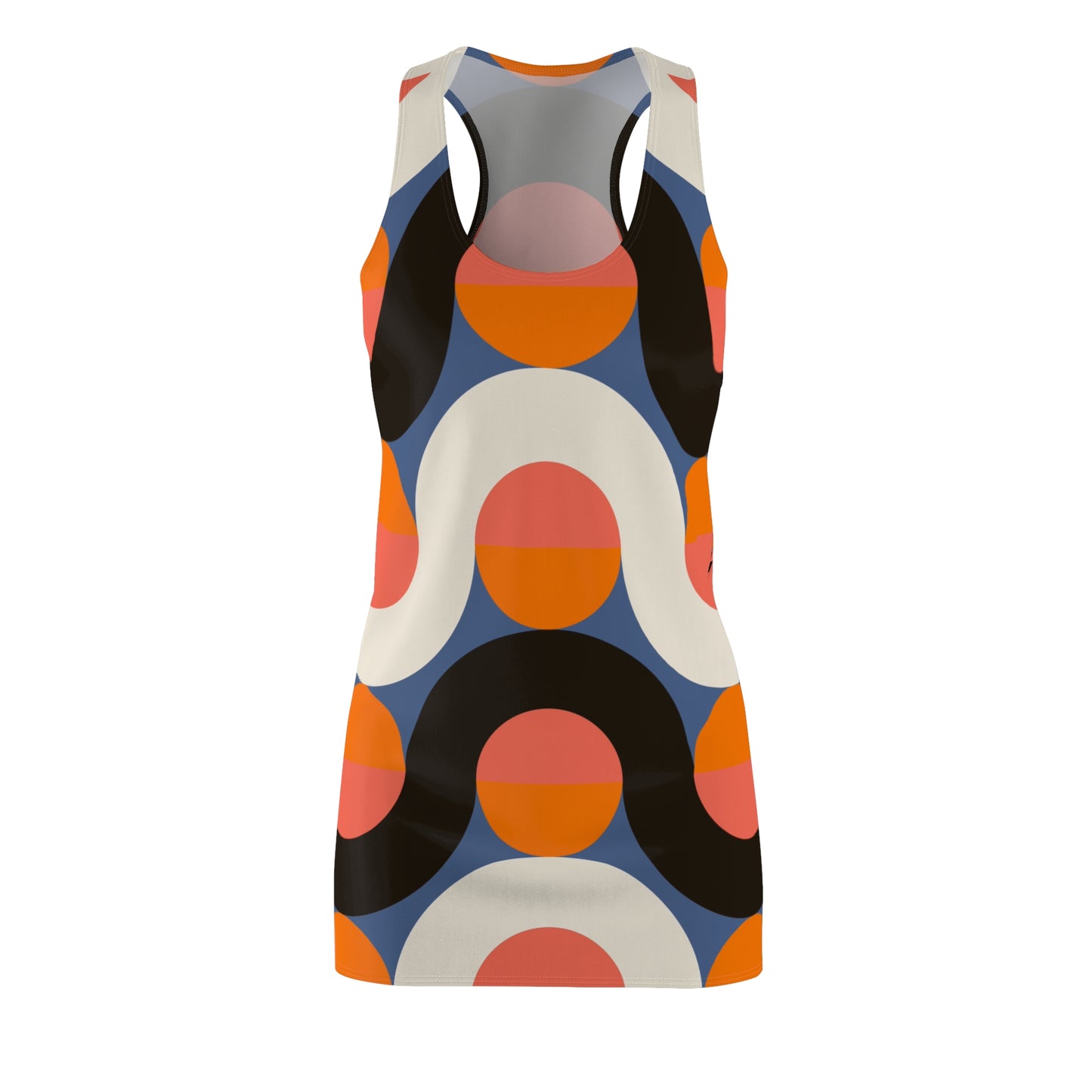 Sunset Pop Racerback Dress – Retro Circles | Lightweight & Eye-Catching